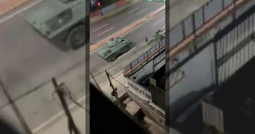 Венесуэльская бронетехника замечена в центре Каракаса