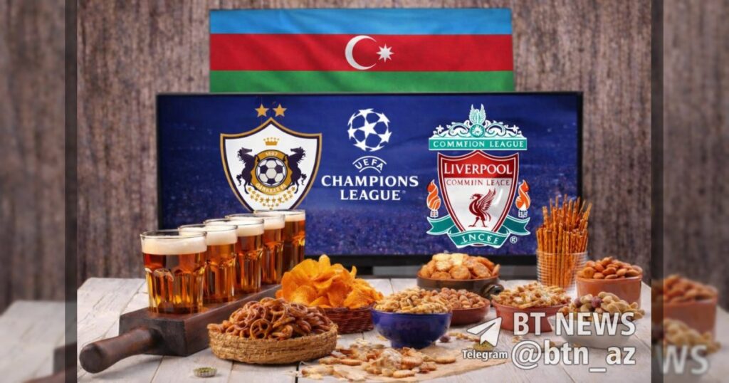 Через несколько минут начнётся матч между «Карабахом» и «Ливерпулем».