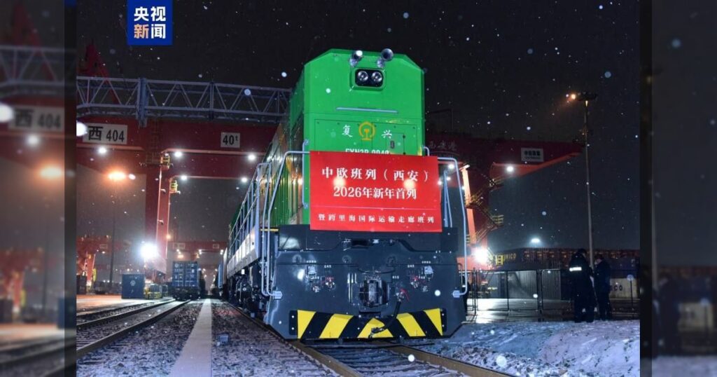 Первый поезд в этом году отправился из Китая в Азербайджан по Среднему коридору