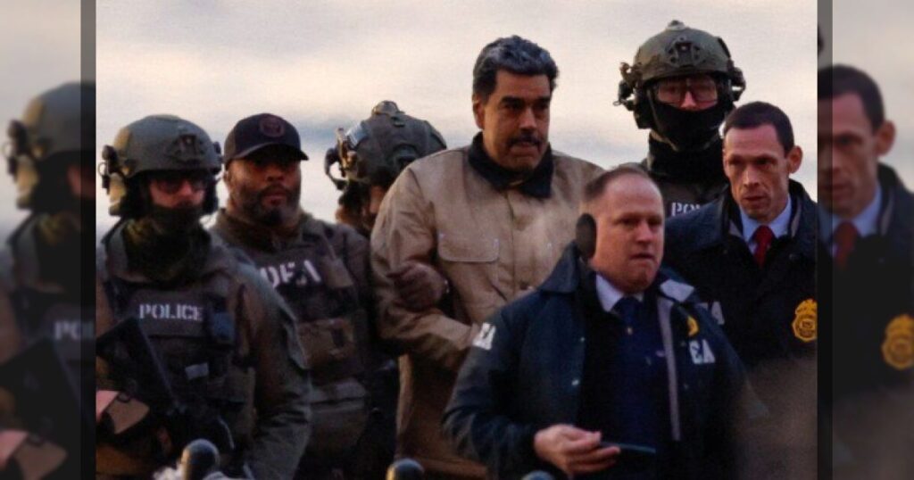 Мадуро доставляется в суд силами безопасности США.