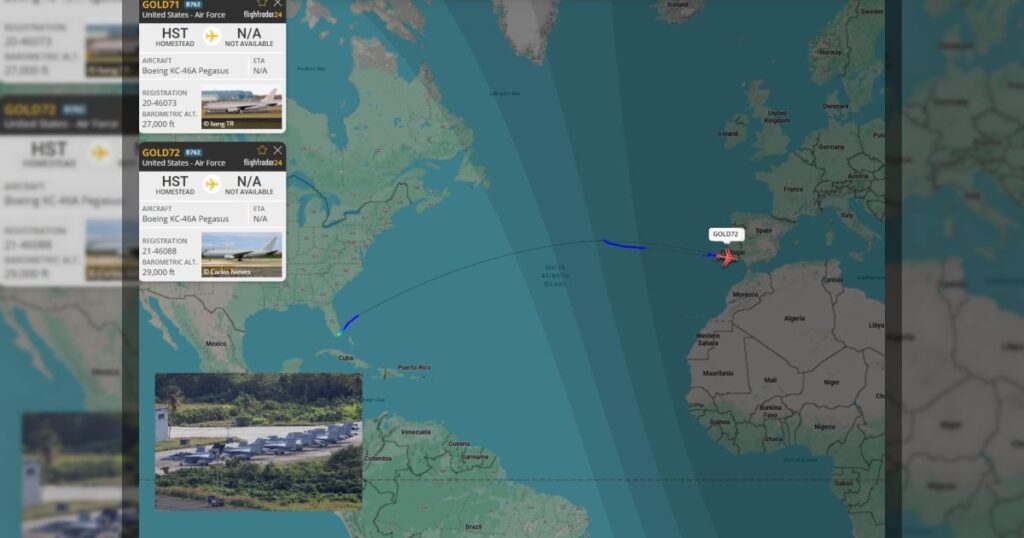 Самолёты США, которые участвовали в операции по захвату Мадуро, летят на Ближний Восток — мониторинговые каналы