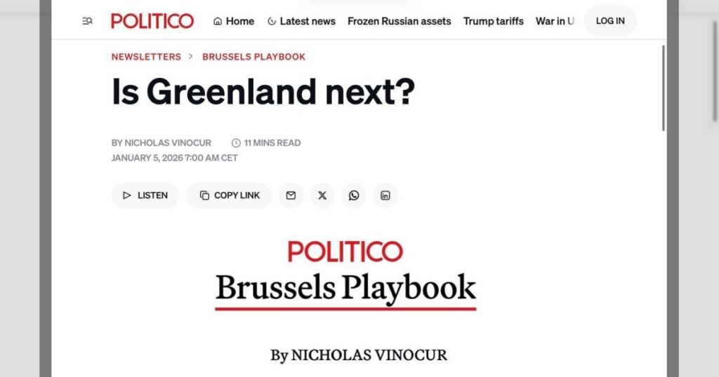 США могут установить контроль над Гренландией уже в ближайшие месяцы, пишет Politico.