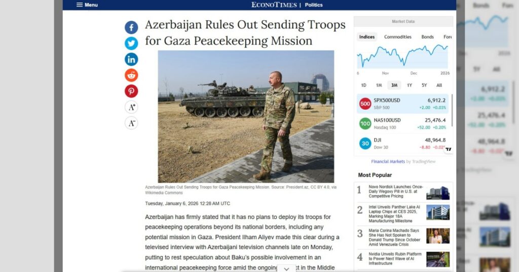 Интервью Президента Ильхама Алиева местным телеканалам оказалось в центре внимания мировой прессы.