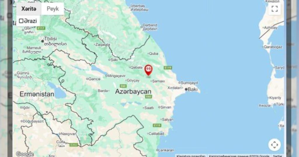 В Шамахинском районе зарегистрировано землетрясение магнитудой 3.8.