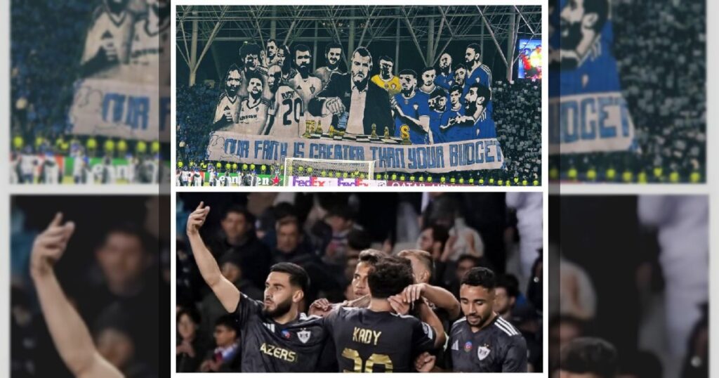 Наша вера больше вашего бюджета». Эпичный баннер фанатов «Карабаха» на матче с «Айнтрахтом