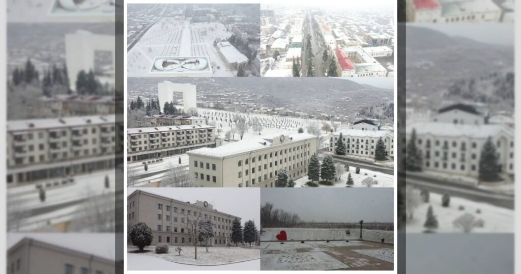 Ханкенди под снежным покровом.