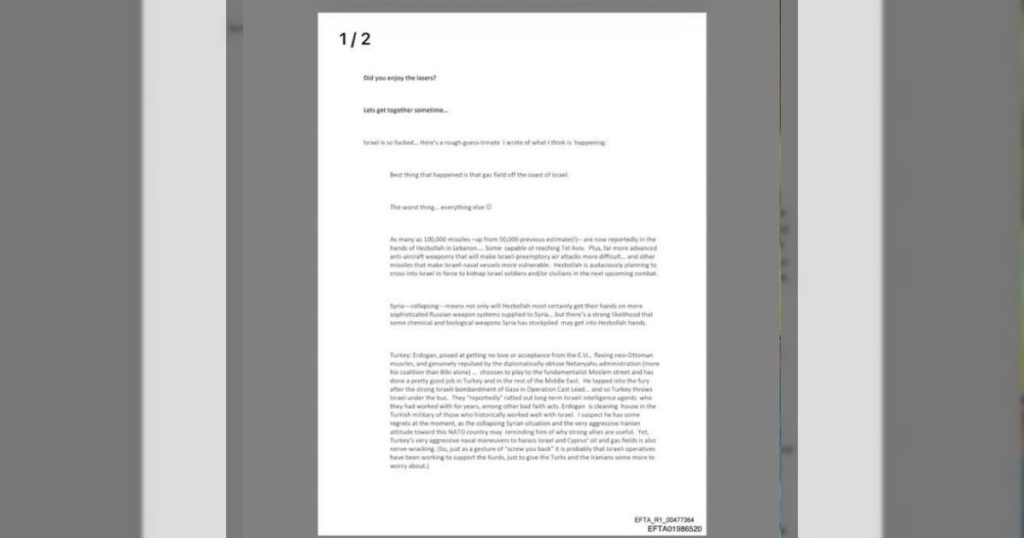 В документах Эпштейна обнаружился текст, содержащий информацию о Турции: