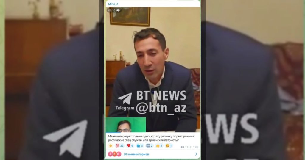 После заявления в интервью каналу BT News Романа Багдасаряна о том, что ракетный удар по городу Шуша нанесла Россия, пророссийские армянские телеграм-каналы впали в истерику.