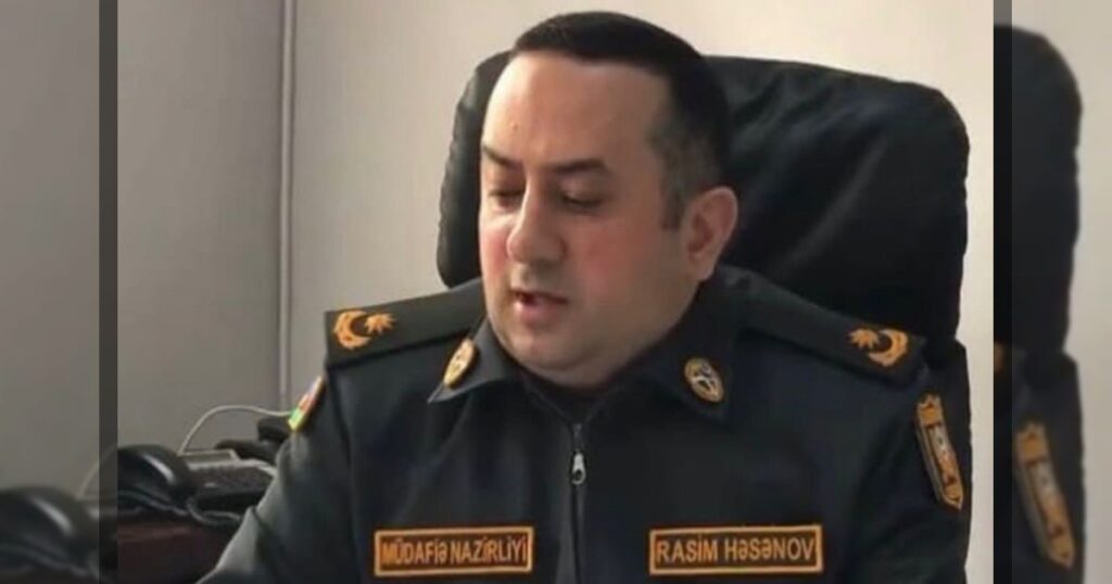 Задержан бывший начальник Центральной военно-врачебной комиссии Министерства обороны Азербайджана Расим Гасанов.
