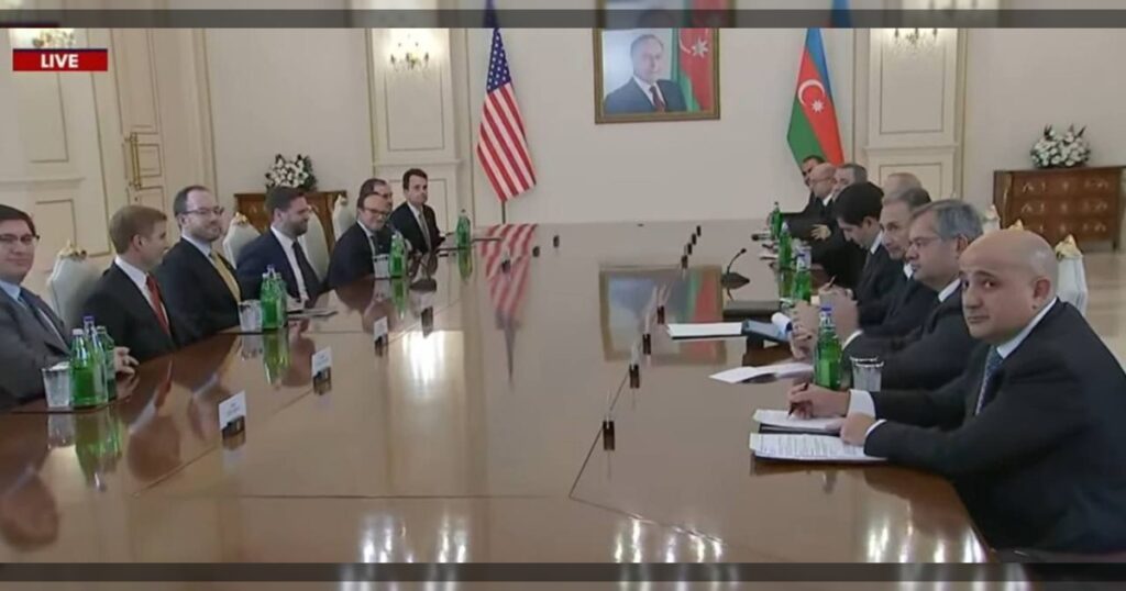 В Баку состоялась встреча президента Азербайджанской Республики Ильхама Алиева с вице-президентом Соединённых Штатов Америки Джеймсом Дэвидом Вэнсом.