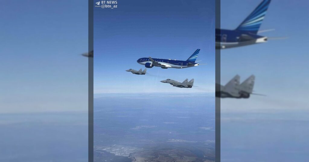 После завершения визита президента Ильхама Алиева в Сербию, самолет главы государства сопровождали сербские истребители