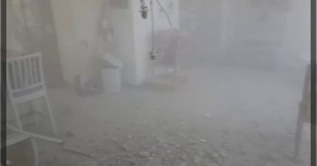 Результат попадания иранских ракет в Хайфе