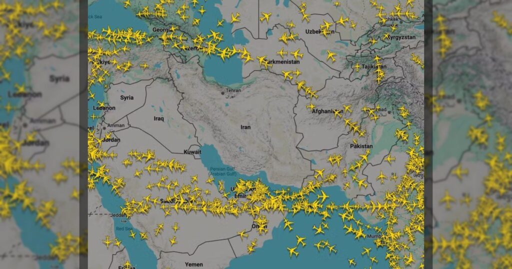 Небо над Ближним Востоком и взрывы в Эр-Рияде