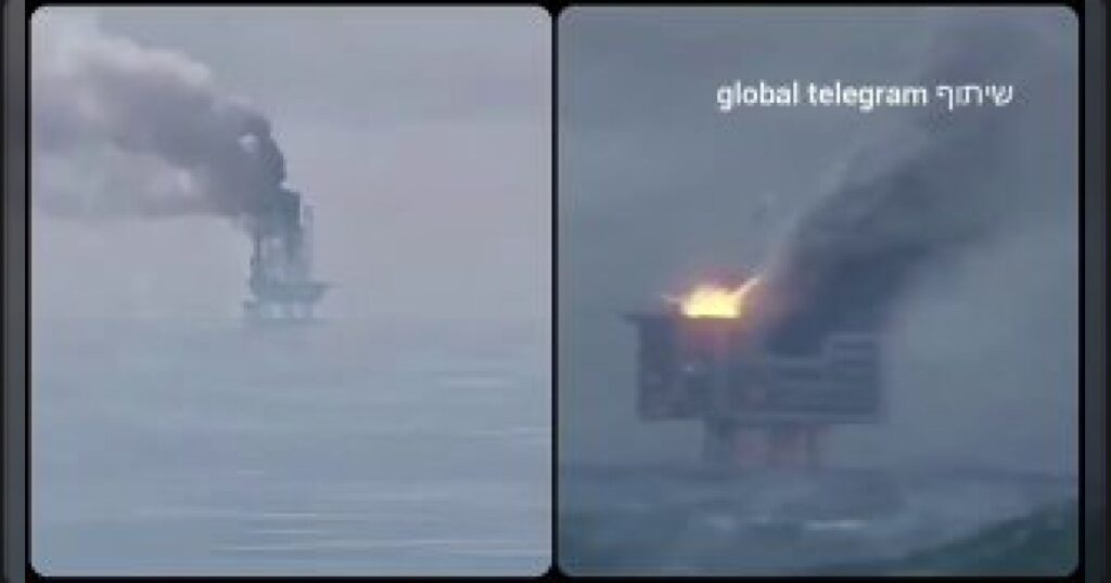 Нефтяная платформа Объединённых Арабских Эмиратов в Персидском заливе была атакована иранским беспилотником Shahed.