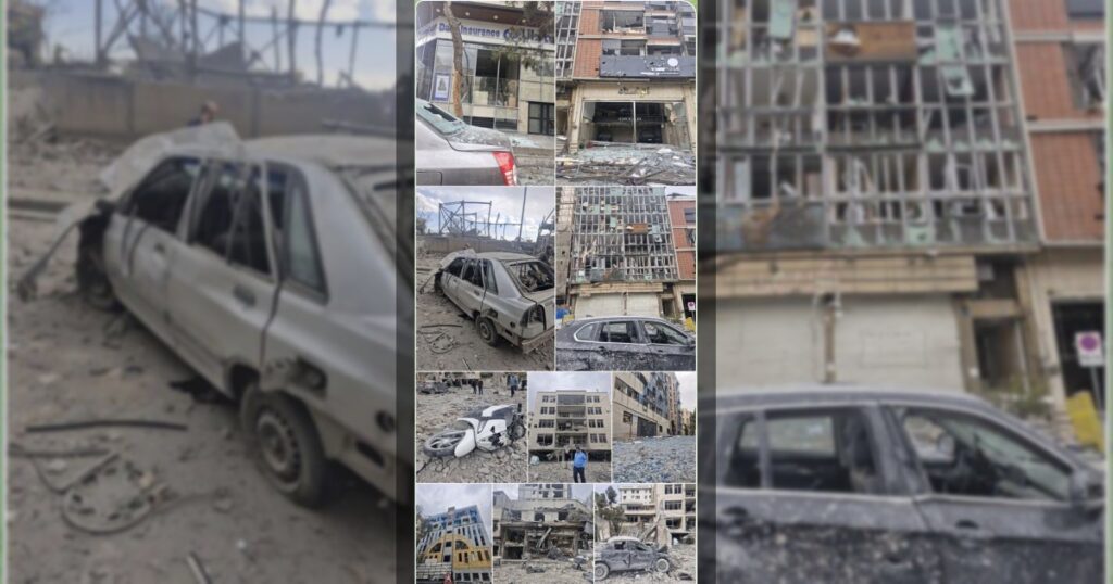 Последствия ударов по Тегерану.