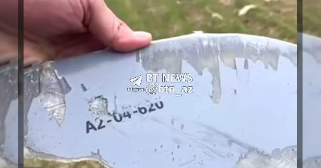 Обломки иранского дрона в аэропорту Нахчывана.