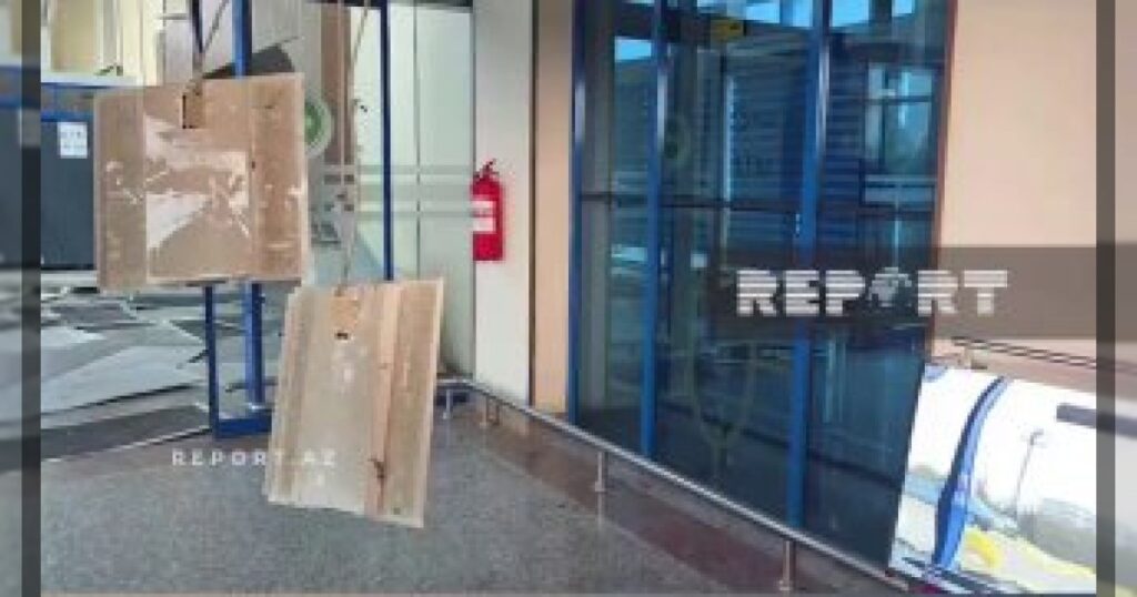 Кадры из Нахчыванского аэропорта.