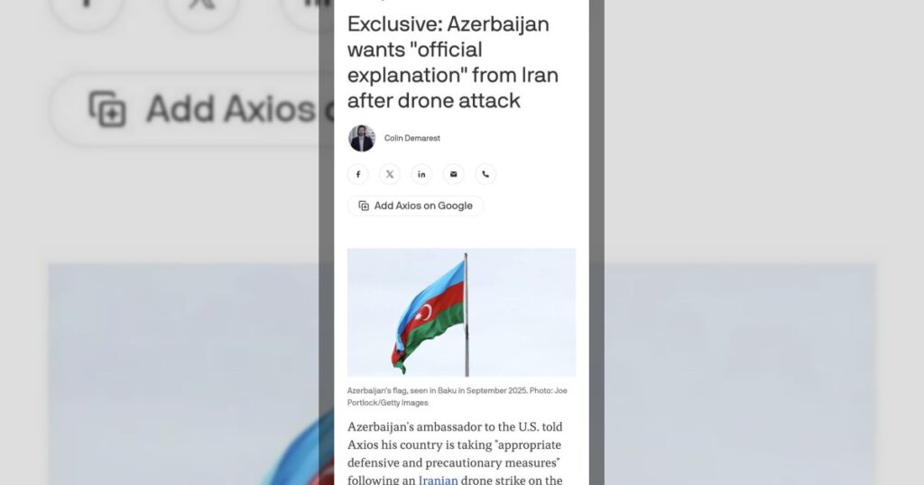 Азербайджан и США находятся в тесном контакте по поводу иранской атаки дронами на Нахчыван