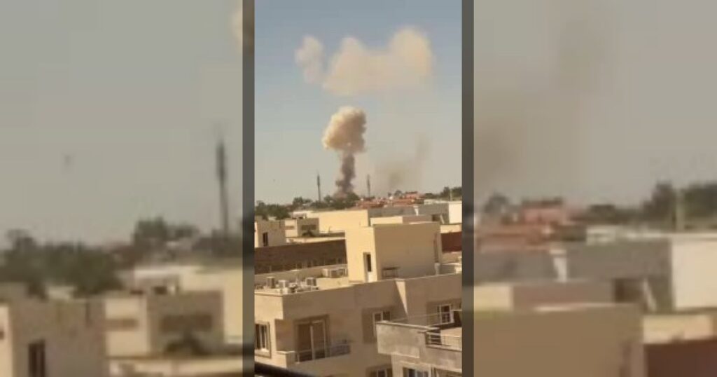 Взрывы в районе аэропорта на острове Киш в результате израильской атаки.