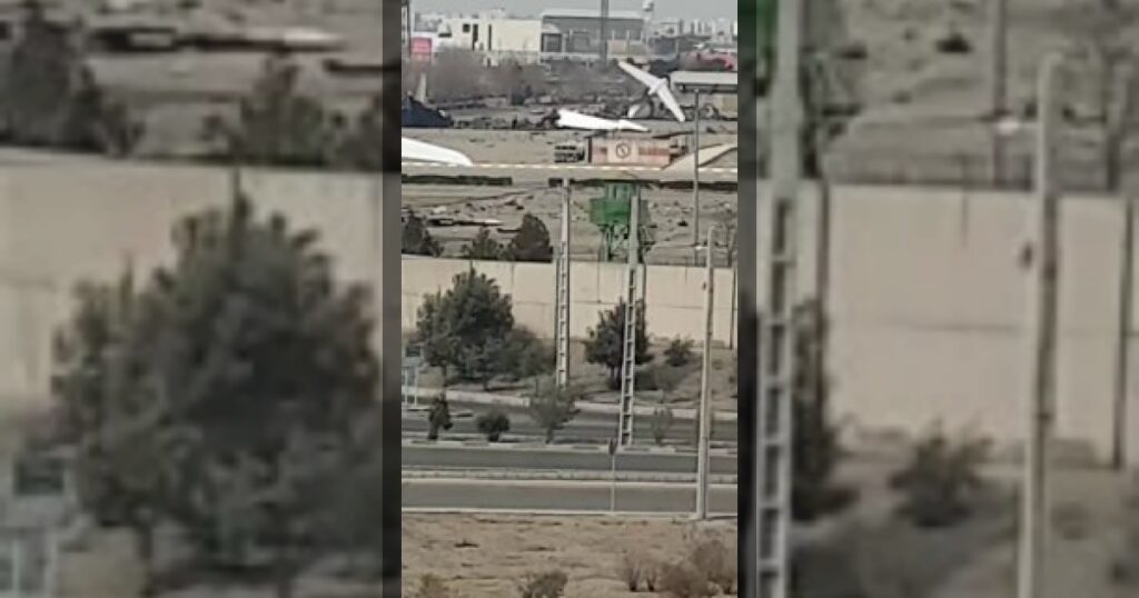 Результат ударов по тегеранскому аэропорту Мехрабад