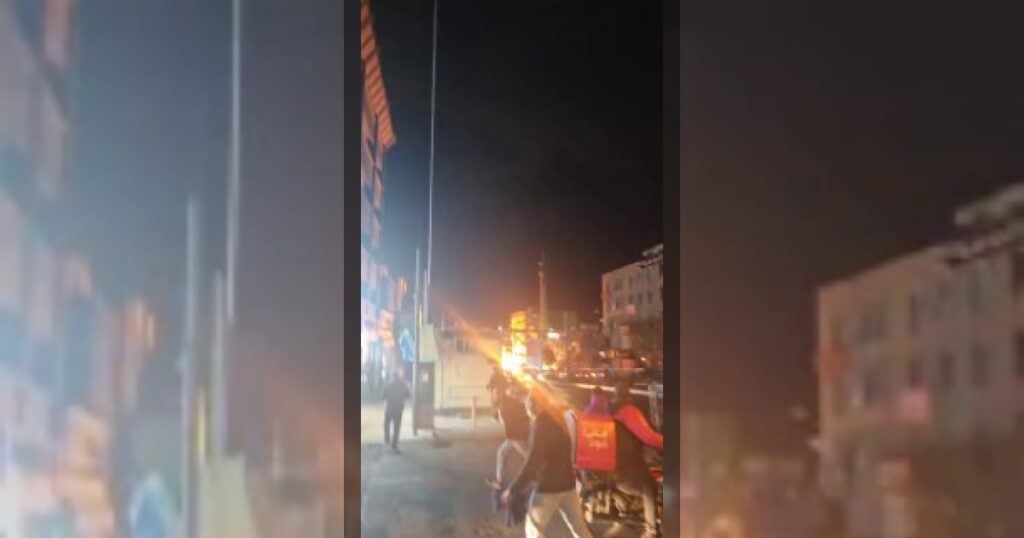 Момент удара по блокпосту и спецтехнике «Басидж» в Тегеране