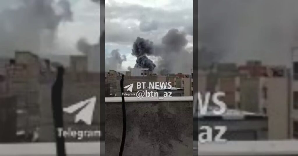 Появились кадры момента удара по Тебризу