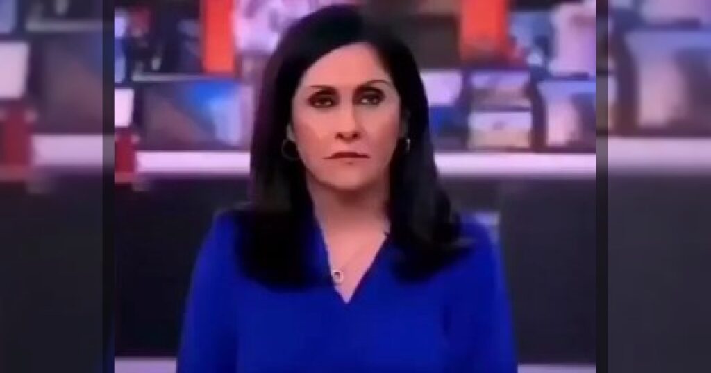 Ведущая случайно показала средний палец в прямом эфире.