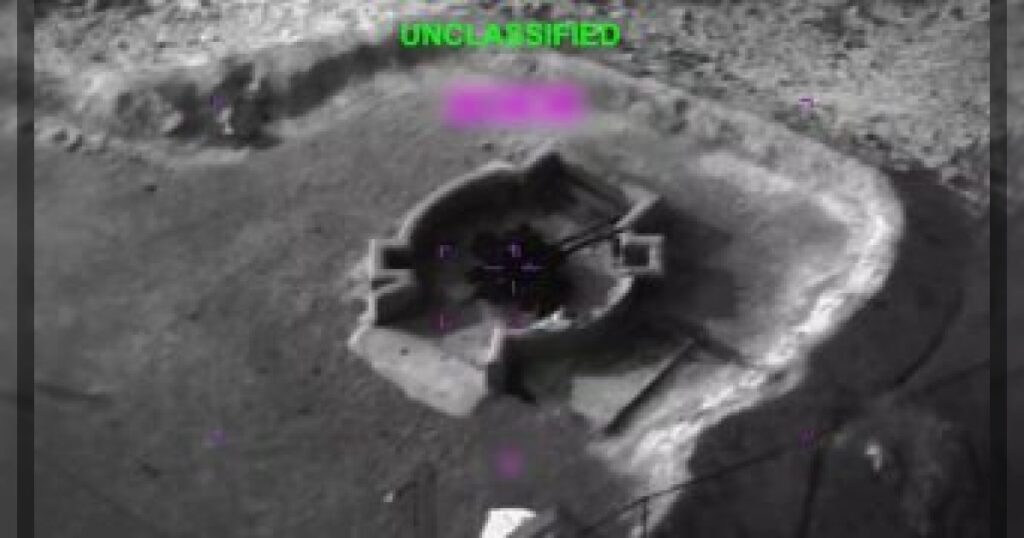 CENTCOM показал кадры атак по военным объектам Ирана.