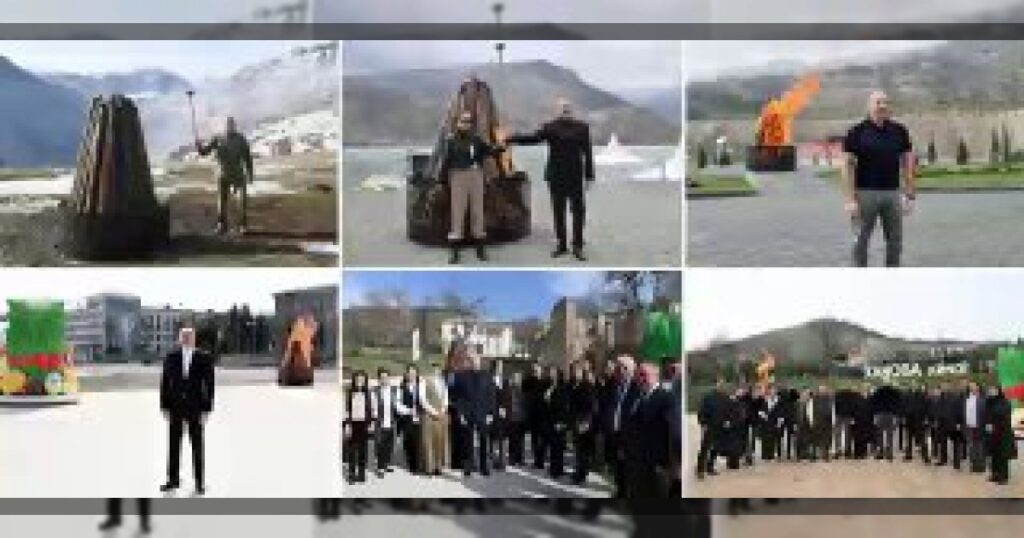 Пресс-служба Алиева опубликовала в социальных сетях видео, посвященное поездке главы государства в село Ханоба Ходжавендского район