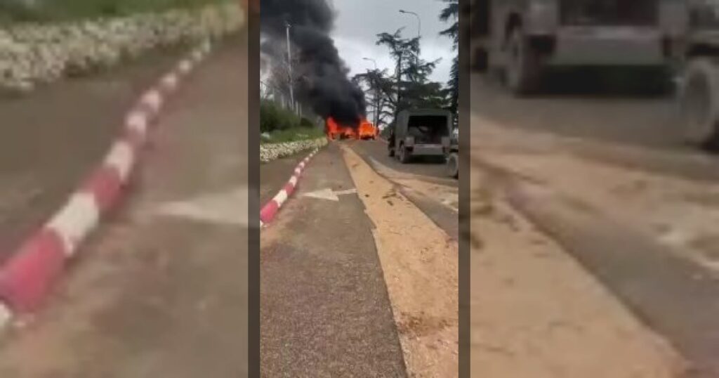 Ракета, выпущенная Ираном, попала в два автомобиля на севере Израиля.