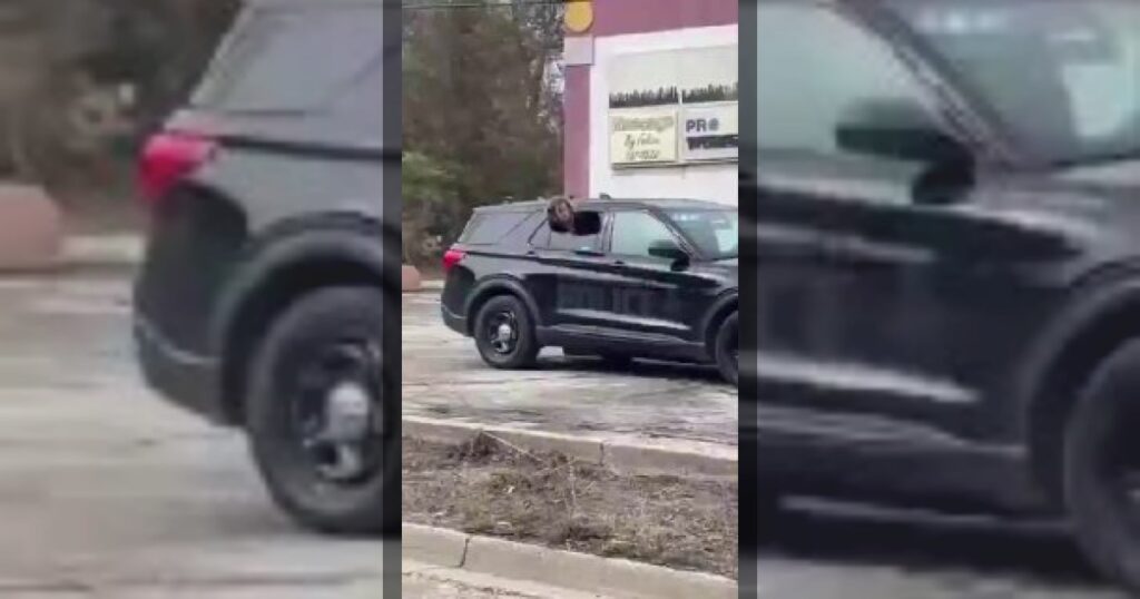 Женщина в наручниках сбежала прямо из машины полиции.