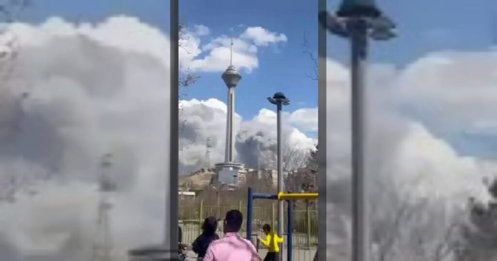 Новые кадры взрывов в Тегеране