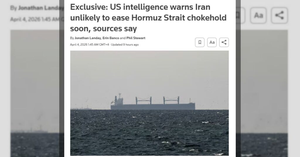 Разведка США предупреждает: Иран в ближайшее время не откроет Ормузский пролив — Reuters