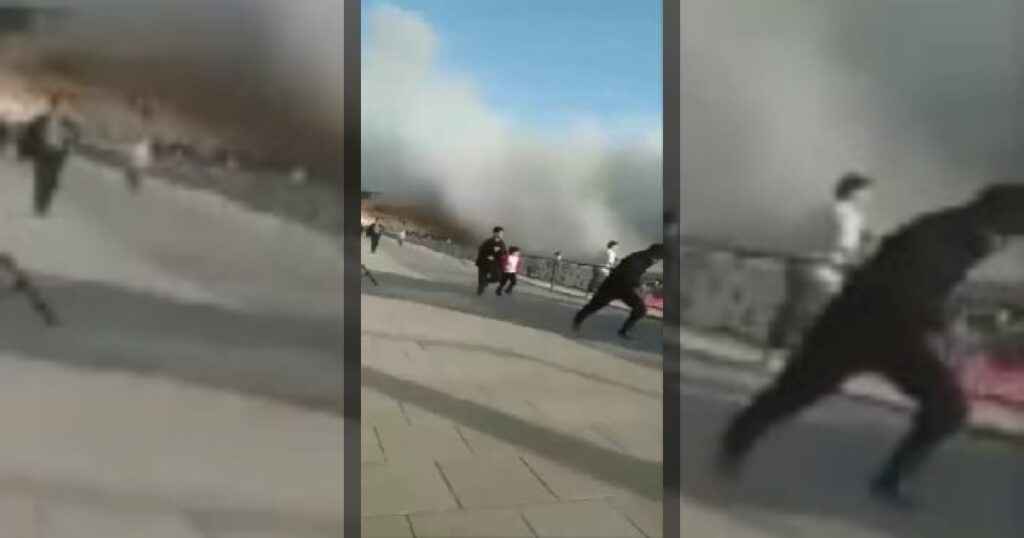 Появились кадры, на которых зафиксирован момент поражения системы противовоздушной обороны Ирана в районе горы Эйнали в Тебризе.