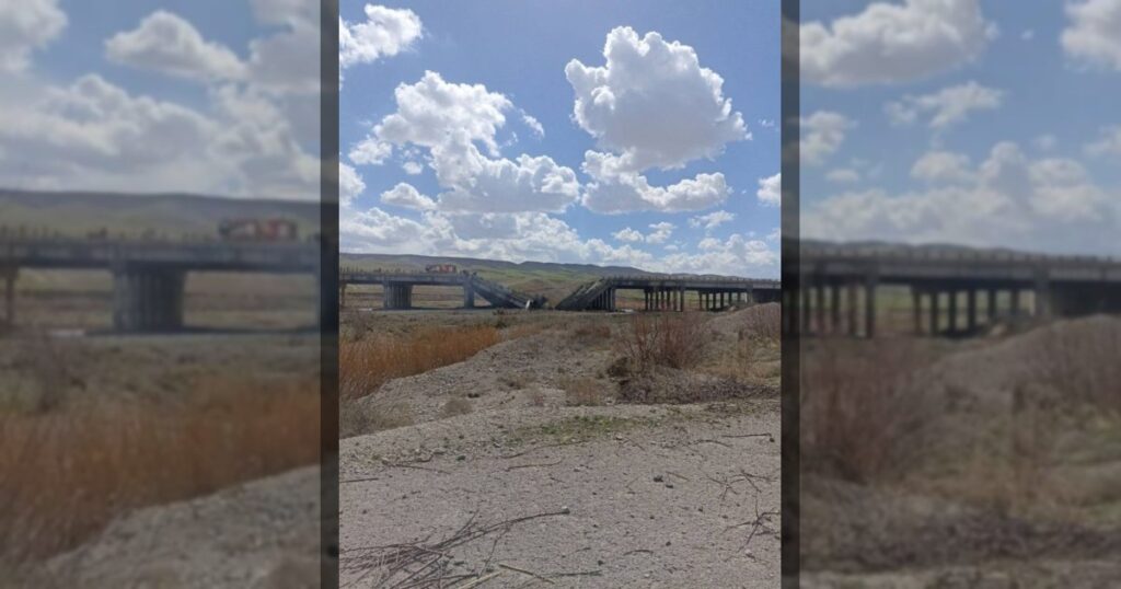 Удар по мосту в районе Хаштруда на трассе Хаштруд–Тебриз