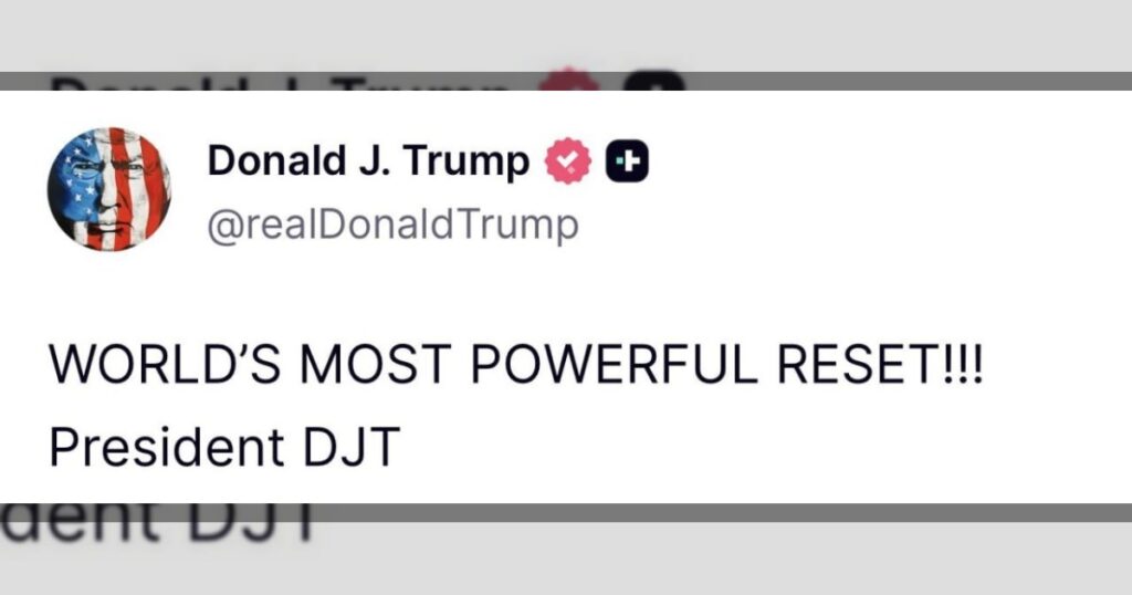 Дональд Трамп заявил о «самом мощном перезапуске в мире».