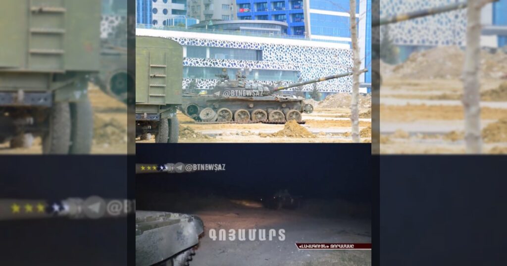 Всё, что осталось от армянского танка, на котором были наклеены фейковые звёзды)))